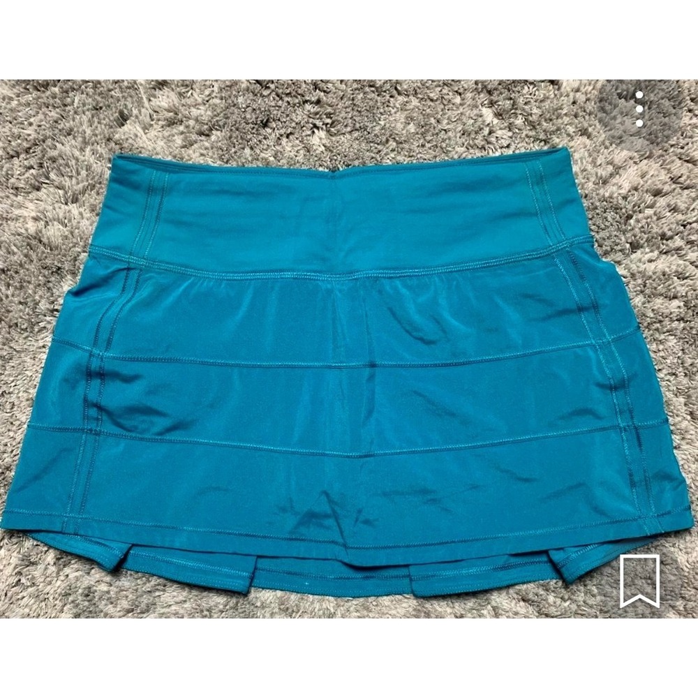 Lululemon Pace Rival Skirt Teal Blue Running Tennis Skort Size 10